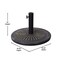 Emma and Oliver Keegan 19.25" Diameter Universal Sunburst Pattern Cement Patio Umbrella Base with Weatherproof Plastic Polymer Coating